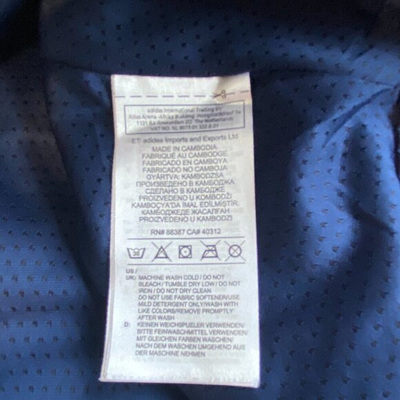Adidas Blue Windbreaker Lightweight Spring Fall Jacket Women's Size Small - Picture 5 of 6